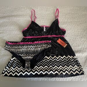NWT! VINTAGE MISSONI FOR TARGET CHEVRON STYLE CAMI & PANTY SET - SIZE XL - RARE!